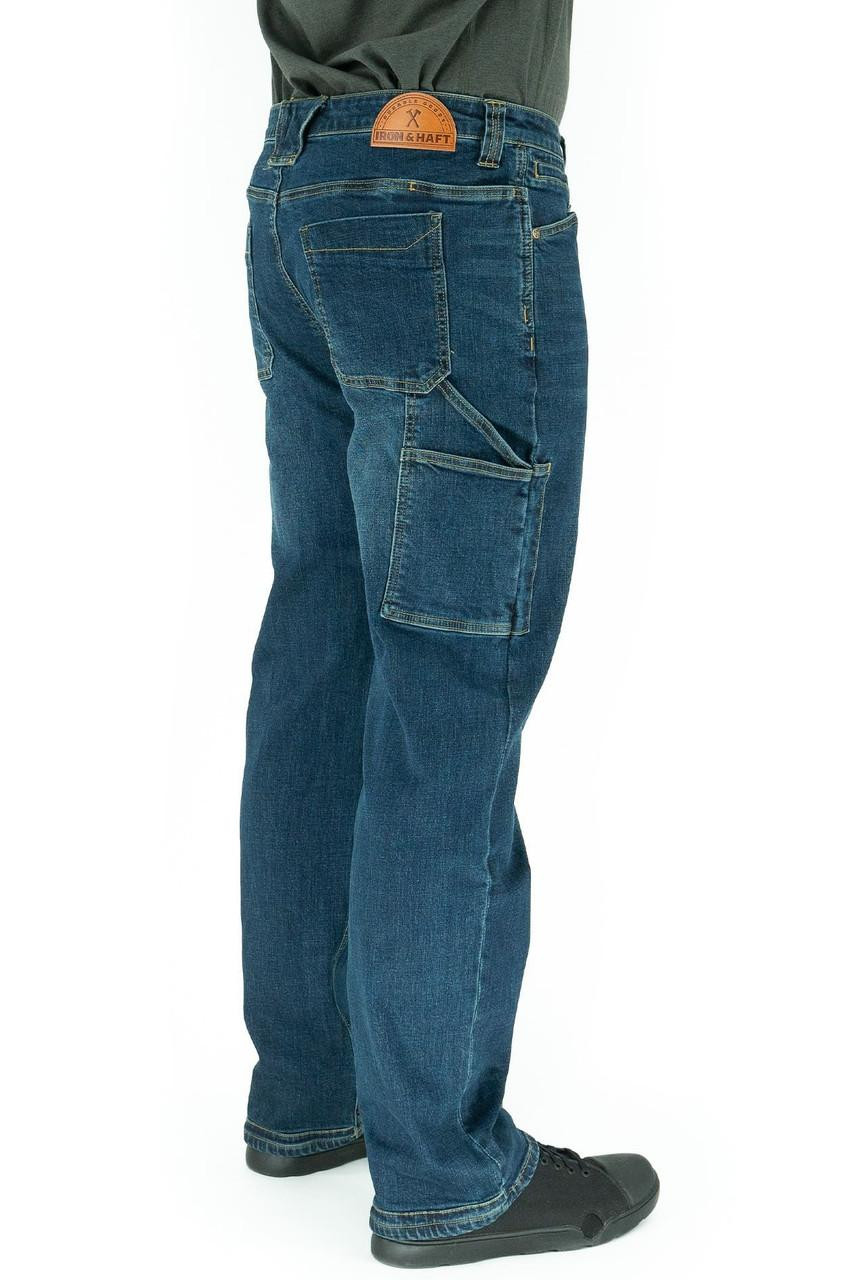 Iron & Haft Men's Journeyman Stretch Denim Durable Work Jeans