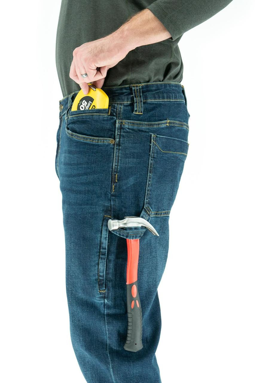 Iron & Haft Men's Journeyman Stretch Denim Durable Work Jeans
