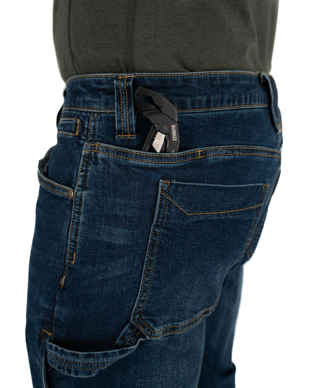 Iron & Haft Men's Journeyman Stretch Denim Durable Work Jeans