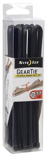 Nite Ize 12" Gear Tie ProPack - 12 Pack Black