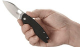 Pilar III Black with Silver D2 Blade Folding Knife in hand
