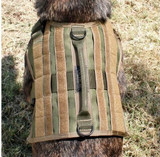 back view of K9 Molle Vest on dog