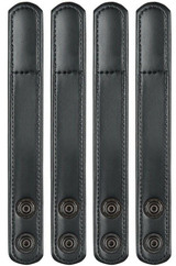 Bianchi Plain Black Belt Keeper 4 Pack