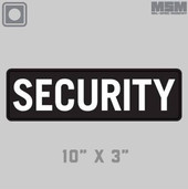 Mil-Spec Monkey Security 10 x 3 PVC Patch SECURITY-10X3 Thumbnail Image