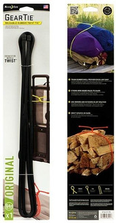 Nite Ize Gear Tie Reusable Rubber Twist Tie 64 in. - Black packaging Thumbnail Image