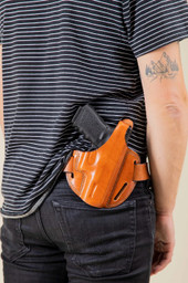 Bianchi 7 Shadow II Plain Tan Holster - Beretta 9000S - Left Hand Thumbnail Image