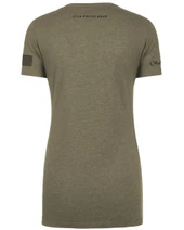 LA Police Gear Women's Girls & Guns T-Shirt - Green - Back Thumbnail Image