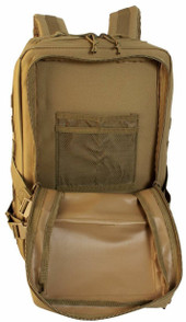 Close up of opened pocket on Coyote Large Assault Pack Thumbnail Image