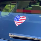 LA Police Gear Red, White & Blue 5" x 4.56" Heart Sticker - On Car Window Thumbnail Image