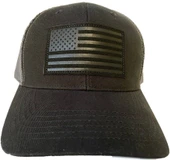 LA Police Gear Subdued Leather Flag Patch Hat SUBLFPH Thumbnail Image