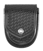 Aker Model 500 Round Handcuff Case basketweave chrome