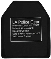 LA Police Gear Level IV 8" x 10" Ceramic Ballistic Armor Rifle Plate  L4-8X10 840041787467 Thumbnail Image