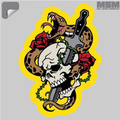 Mil-Spec Monkey Skull Snake 1 Decal  00041-SKULLSNAKE1 