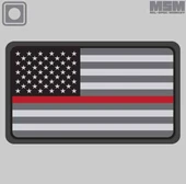 Mil-Spec Monkey US Flag PVC Thin Red Line Patch USFLAGPVCTHINRED Thumbnail Image