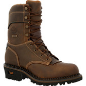 Georgia Boot AMP LT Logger 9" Brown Waterproof Composite Toe Boot  GB00474  Thumbnail Image