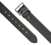 Aker black bw brass 1-3/4" Garrison Pant Belt both ends of belt view Thumbnail Image