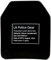 LA Police Gear Level IV 10" x 12" Ceramic Multi-Curve Ballistic Armor Rifle Plate  L4-MC10X12 840041799125 Thumbnail Image