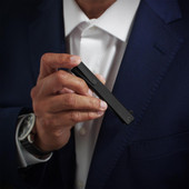 Ocaso Solstice Flipper Folding Knife With Black Straight Blade And Titanium Handle  10CTB 850042713037 Thumbnail Image