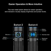 Olight Baton 4 Powerful EDC Flashlight 1300 Lumens Basic Edition  BATON4  Thumbnail Image