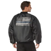 Rothco Thin Blue Line Flag MA-1 Flight Jacket - LA Police Gear