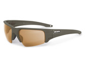 ESS Crowbar Tactical Sunglasses ESS-EE9019, military-style sunglasses with a matte olive green frame and amber-colored reflective lenses. Thumbnail Image