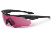 ESS CrossBlade Eyeshield Standard LPL-5 3LS Kit, sports eyewear with pink tinted lens and black frame, designed for eye protection in sports activities. Thumbnail Image