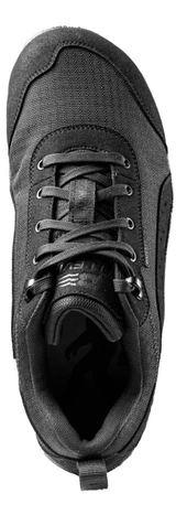 Belleville MM005 WP MINI-MiL Blackout Waterproof Barefoot Activity Shoe, a black waterproof minimalist shoe with a durable fabric upper and lace-up closure designed for barefoot activities. Thumbnail Image