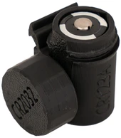LAPG Picatinny Rail Battery Storage Container - 2 Pack, black noise suppressor with textured surface and engraved 'C-10330' on end, designed for mounting on a Picatinny rail for battery storage. Thumbnail Image