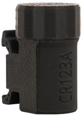 LAPG Picatinny Rail Battery Storage Container - 2 Pack, black plastic tactical battery holders designed for easy attachment to firearms' Picatinny rails to store batteries securely. Thumbnail Image