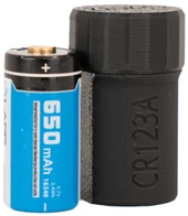 LAPG Picatinny Rail Battery Storage Container - 2 Pack, black plastic battery holders for storing batteries on a firearm's Picatinny rail. Thumbnail Image