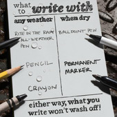 Rite in the Rain 4x6 Notebook-Black 746-RI writing example Thumbnail Image