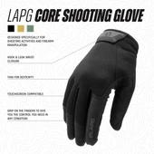 LA Police Gear Core Shooting Glove - Infographic Thumbnail Image