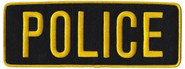 Heros Pride Police Back Patches POLICE-BACK-PATCH - Black and Yellow- LA Police Gear