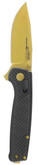SOG Terminus XR LTE Carbon & Gold Folding Knife vertical
