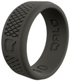 Qalo Men's Black Crosshatch Q2X Ring QS9-MHK