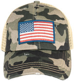 LA Police Gear Shimmer Flag Ponytail Hat - Factory Seconds