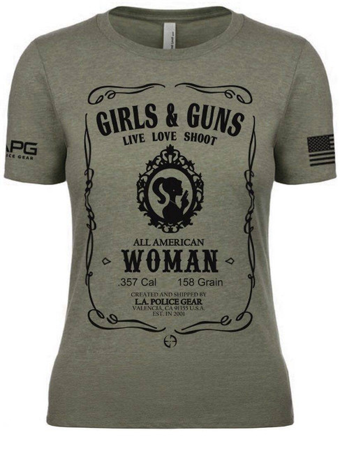 LA Police Gear Womens Girls and Guns T-Shirt GIRLS-N-GUNS