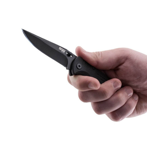 SOG Salute Mini Black G10 Folding Knife FF1101-CP 729857002431