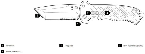 Gerber 06 FAST Tanto Serrated Folding Knife 31-000216 13658113756