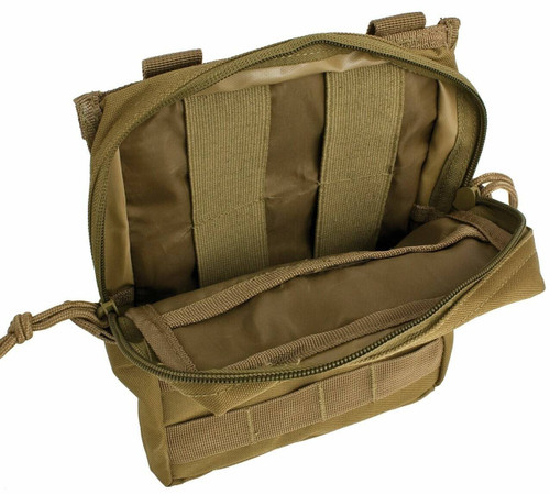 Opened view of the Large Coyote MOLLE Utility Pouch