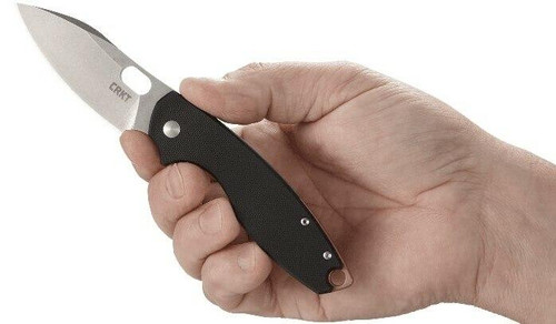 Pilar III Black with Silver D2 Blade Folding Knife in hand