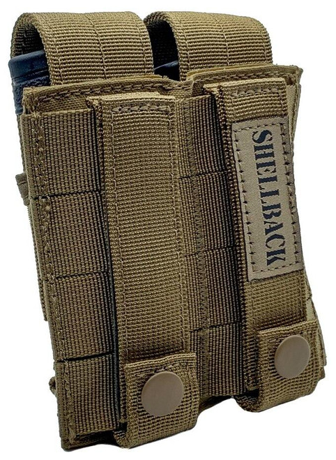 Shellback Tactical Double Pistol Magazine Pouch - SBT-5000 - Coyote Back - Only 15.99 - |LA Police Gear|