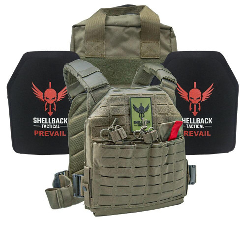 Shellback Tactical Defender 2.0 Active Shooter Kit with Level IV 1155 Plates - SBT-9040-1155 - Ranger Green - Only 399.99 - |LA Police Gear|
