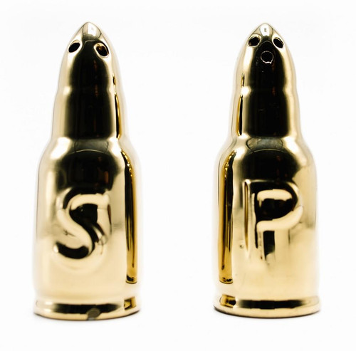Caliber Gourmet Bullet Salt And Pepper Shakers - CBG-1036 - Main - Only $7.99 - LA Police Gear