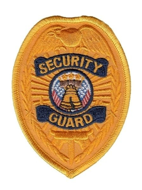 Hero's Pride Security Guard Badge Patch 007 - Gold - Only $2.99 - LA Police Gear