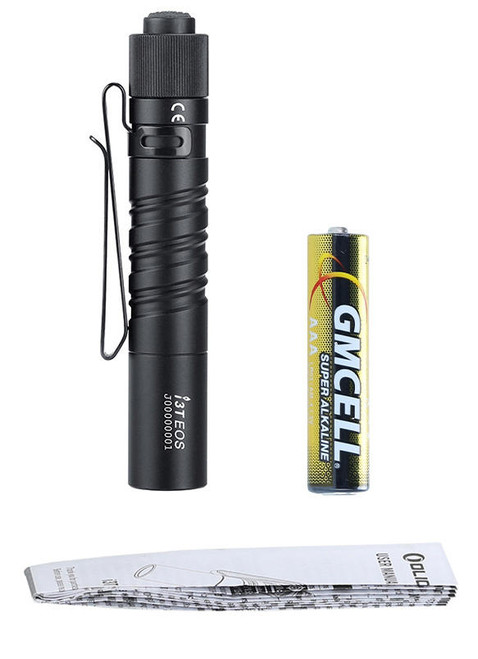Olight i3T TIR 180 Lumens Keychain Flashlight - Contents - LA Police Gear