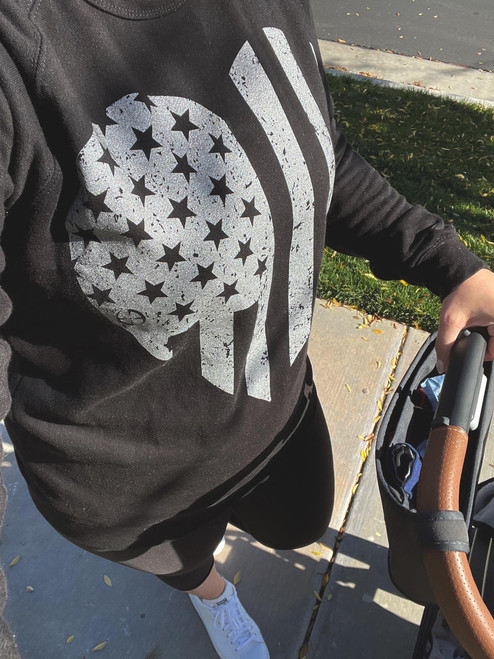 LA Police Gear Women's Distressed Heart Sweater