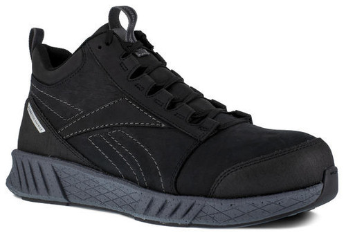 Reebok Men's Fusion Formidable Mid-Cut Black and Grey Work Shoe