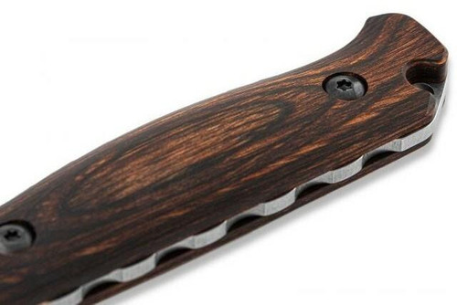 handle of Benchmade Saddle Mountain Skinner Drop-Point Knife