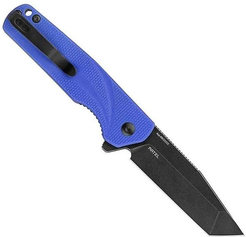 tilted down Olight Ratel Blue Folding Knife